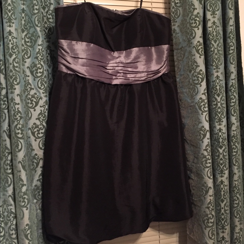 Black dress with grey mid stripe
